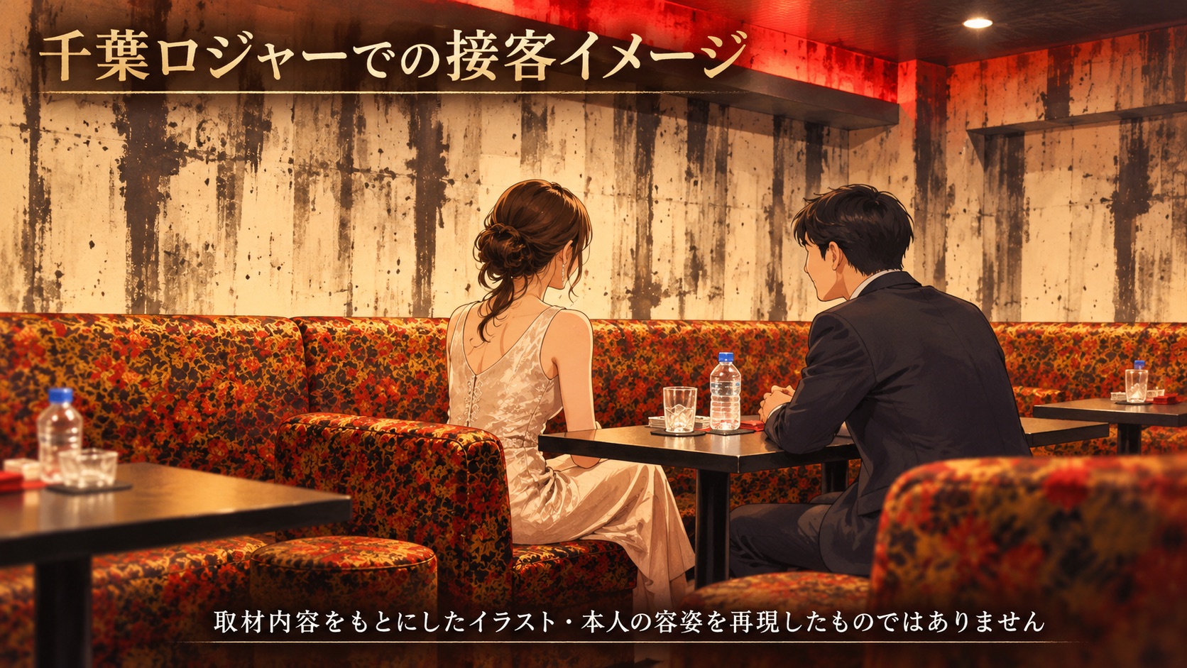 千葉ロジャーの実店内写真を参考にしたマミさんの接客イメージ・本人の容姿を再現しないイラスト